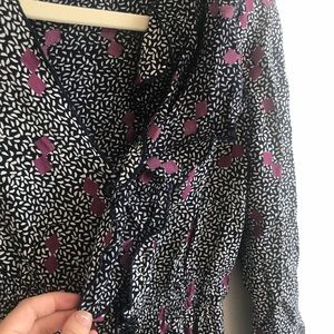 Pins and needles patterned button dress